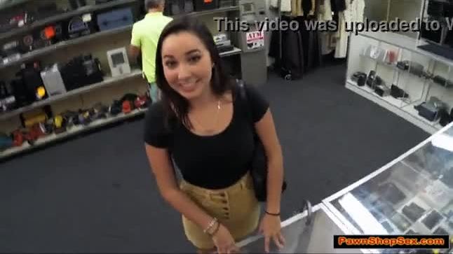 Busty karlee agrees to fucks pawnshop owner for extra cash