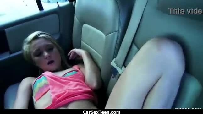 Tiny teen sucker has sex in car 23