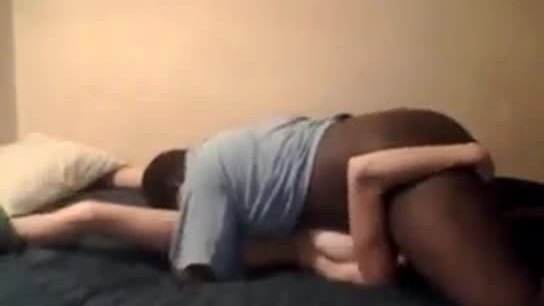 Horny interracial couple having sex