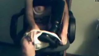 Girl masturbates on webcam